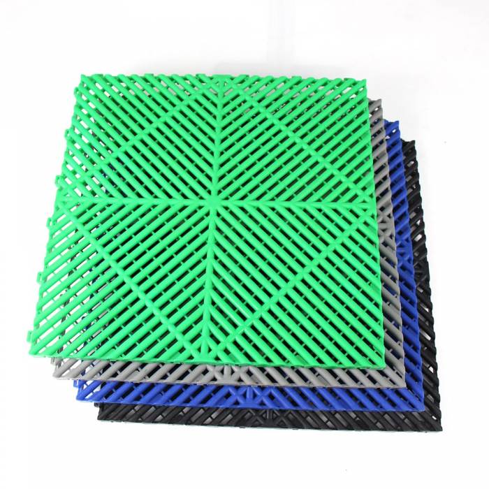 Free Design Factory Anti Slip Plastic Pp Interlocking Car Wash Drain Garage Floor Tile For Carwash Garage Flooring Grating